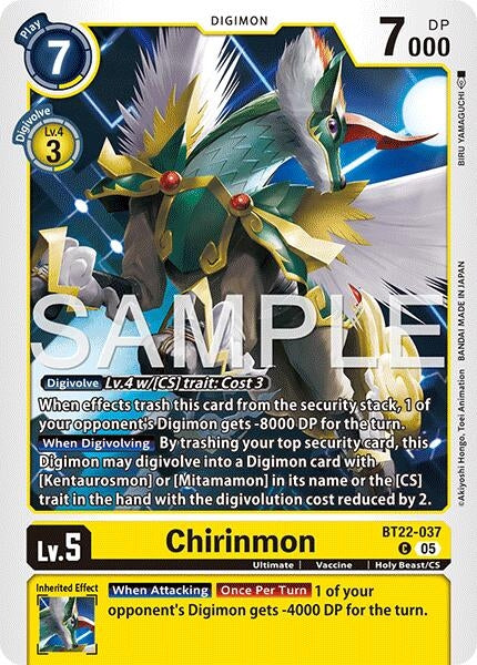 Image for Chirinmon (Cyber Eden) (BT22-037 C) - Digimon Card Game