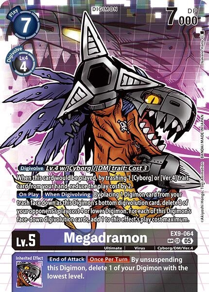 Image for Megadramon (SP) (Versus Monsters) (EX9-064 SR) - Digimon Card Game