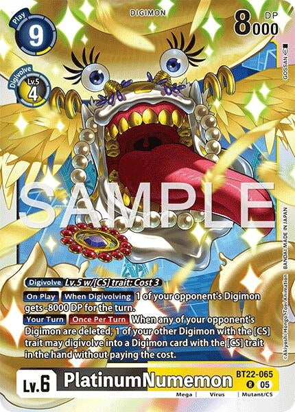 Image for PlatinumNumemon (Cyber Eden) (BT22-065 R) - Digimon Card Game