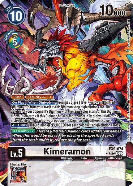 Image for Kimeramon (Alternate Art) (Versus Monsters) (EX9-074 SEC) - Digimon Card Game