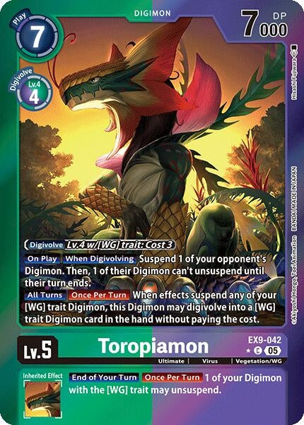 Image for Toropiamon (Limited Foil) (Versus Monsters) (EX9-042 C) - Digimon Card Game