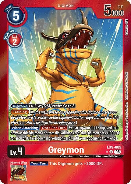 Image for Greymon (Limited Foil) (Versus Monsters) (EX9-009 U) - Digimon Card Game