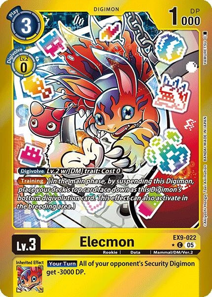 Image for Elecmon (Limited Foil) (Versus Monsters) (EX9-022 C) - Digimon Card Game