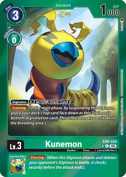 Image for Kunemon (Limited Foil) (Versus Monsters) (EX9-034 C) - Digimon Card Game