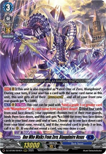 Image for One Who Walks From Zero, Blangdmire Nexus (DZ-BT08: Knights 0f Rebirth) (DZ-BT08/004EN) - Cardfight Vanguard