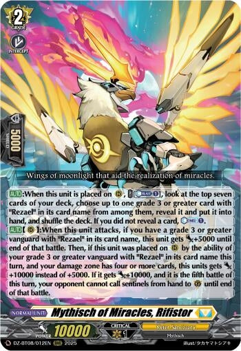 Image for Mythisch of Miracles, Rifistor (DZ-BT08: Knights 0f Rebirth) (DZ-BT08/012EN) - Cardfight Vanguard