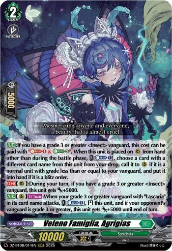 Image for Veleno Famiglia, Agrigias (DZ-BT08: Knights 0f Rebirth) (DZ-BT08/014EN) - Cardfight Vanguard