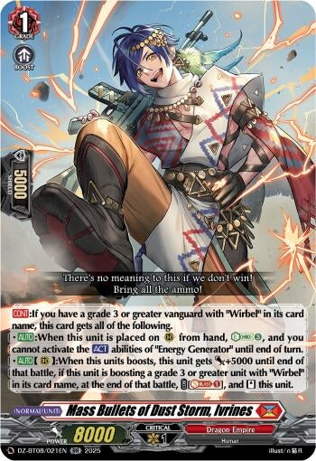 Image for Mass Bullets of Dust Storm, Ivrines (DZ-BT08: Knights 0f Rebirth) (DZ-BT08/021EN) - Cardfight Vanguard
