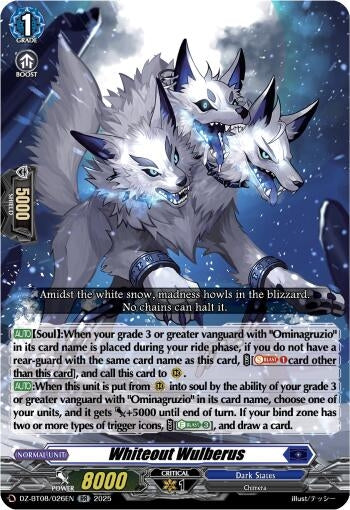 Image for Whiteout Wulberus (DZ-BT08: Knights 0f Rebirth) (DZ-BT08/026EN) - Cardfight Vanguard