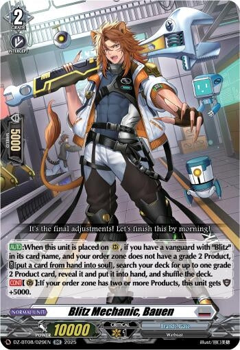Image for Blitz Mechnanic, Bauen (DZ-BT08: Knights 0f Rebirth) (DZ-BT08/029EN) - Cardfight Vanguard