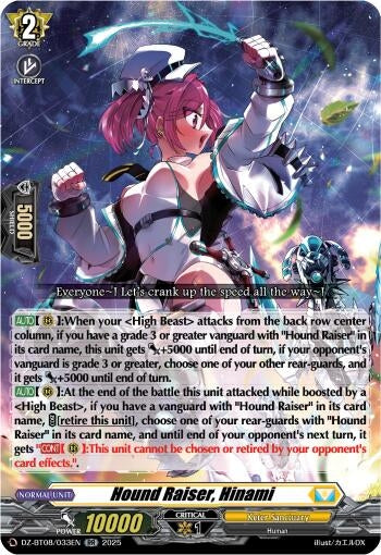 Image for Hound Raiser, Hinami (DZ-BT08: Knights 0f Rebirth) (DZ-BT08/033EN) - Cardfight Vanguard