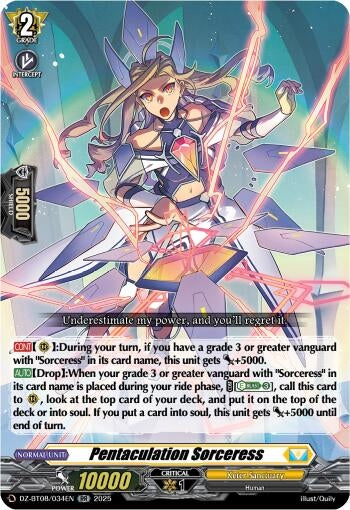 Image for Pentaculation Sorceress (DZ-BT08: Knights 0f Rebirth) (DZ-BT08/034EN) - Cardfight Vanguard