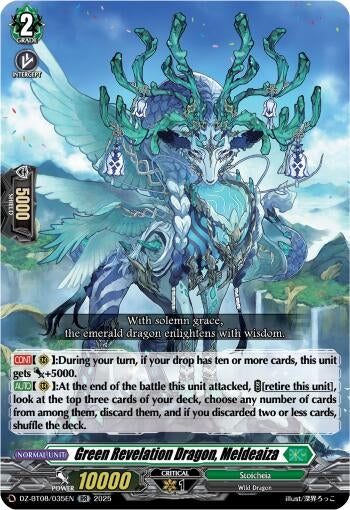 Image for Green Revelation Dragon, Meldeaiza (DZ-BT08: Knights 0f Rebirth) (DZ-BT08/035EN) - Cardfight Vanguard