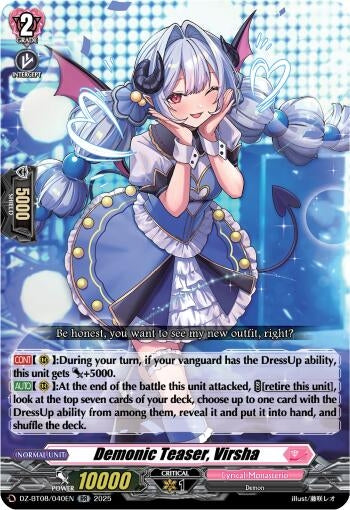 Image for Demonic Teaser, Virsha (DZ-BT08: Knights 0f Rebirth) (DZ-BT08/040EN) - Cardfight Vanguard