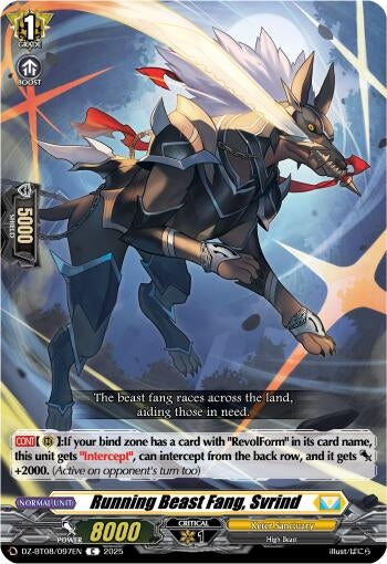 Image for Running Beast Fang, Svrind (DZ-BT08: Knights 0f Rebirth) (DZ-BT08/097EN) - Cardfight Vanguard