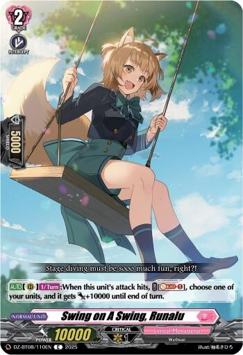 Image for Swing on a Swing, Runalu (DZ-BT08: Knights 0f Rebirth) (DZ-BT08/110EN) - Cardfight Vanguard