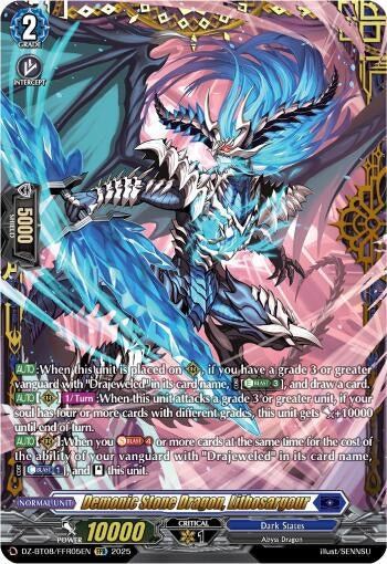 Image for Demonic Stone Dragon, Lithosagour (FFR) (DZ-BT08: Knights 0f Rebirth) (DZ-BT08/FFR05EN) - Cardfight Vanguard
