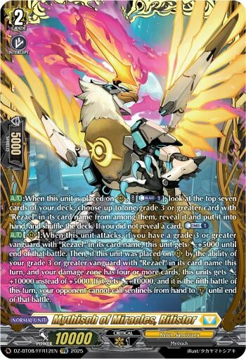 Image for Mythisch of Miracles, Rifistor (FFR) (DZ-BT08: Knights 0f Rebirth) (DZ-BT08/FFR12EN) - Cardfight Vanguard