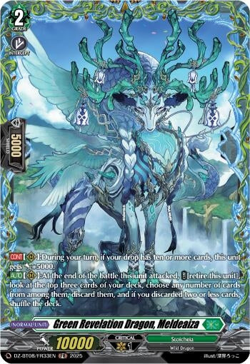 Image for Green Revelation Dragon, Meldeaiza (FR) (DZ-BT08: Knights 0f Rebirth) (DZ-BT08/FR33EN) - Cardfight Vanguard