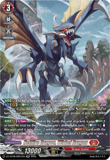 Image for Hellfire Dragon, Wirbel Dragon (SR) (DZ-BT08: Knights 0f Rebirth) (DZ-BT08/SR01EN) - Cardfight Vanguard