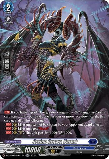 Image for Crying Crows, Vartak (SR) (DZ-BT08: Knights 0f Rebirth) (DZ-BT08/SR11EN) - Cardfight Vanguard
