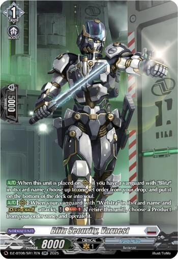 Image for Blitz Security, Varnest (SR) (DZ-BT08: Knights 0f Rebirth) (DZ-BT08/SR17EN) - Cardfight Vanguard