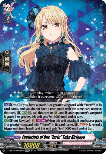 Image for Footprints of One "forte" Toko Kirigaya (EXRRR) (DZ-BT08: Knights 0f Rebirth) (DZ-BT08/EX02EN) - Cardfight Vanguard