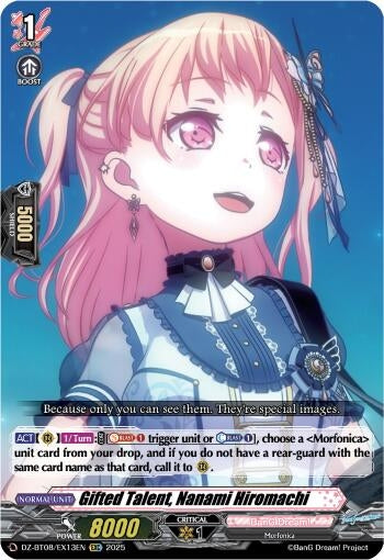 Image for Gifted Talent, Nanami Hiromachi (DZ-BT08: Knights 0f Rebirth) (DZ-BT08/EX13EN) - Cardfight Vanguard