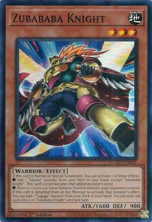 Image for Zubababa Knight (Duelist's Advance) (DUAD-EN001) - YuGiOh