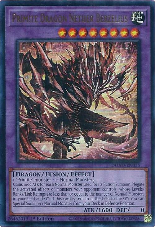 Image for Primite Dragon Nether Berzelius (Duelist's Advance) (DUAD-EN035) - YuGiOh