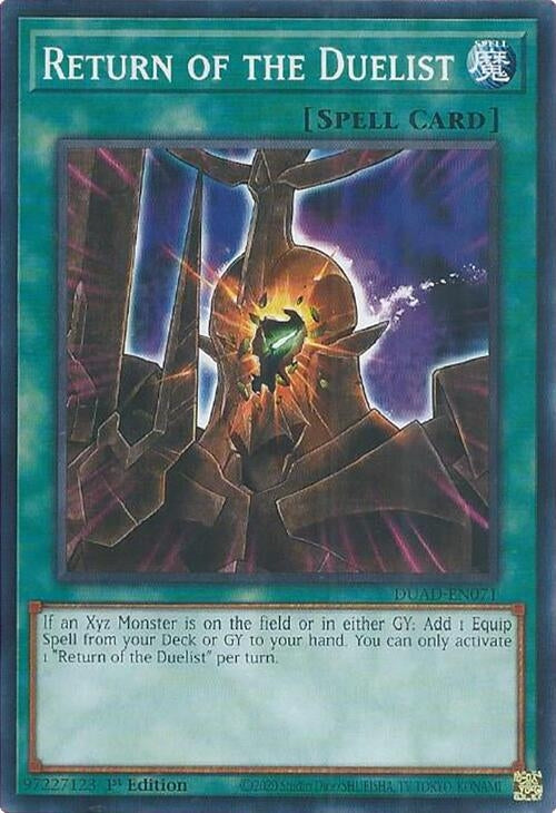 Image for Return of the Duelist (card) (Duelist's Advance) (DUAD-EN071) - YuGiOh