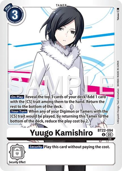 Image for Yuugo Kamishiro (Cyber Eden) (BT22-094 U) - Digimon Card Game