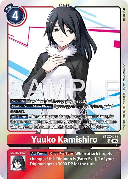 Image for Yuuko Kamishiro (Cyber Eden) (BT22-083 SR) - Digimon Card Game