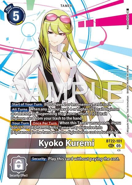 Image for Kyoko Kuremi (Cyber Eden) (BT22-101 SEC) - Digimon Card Game
