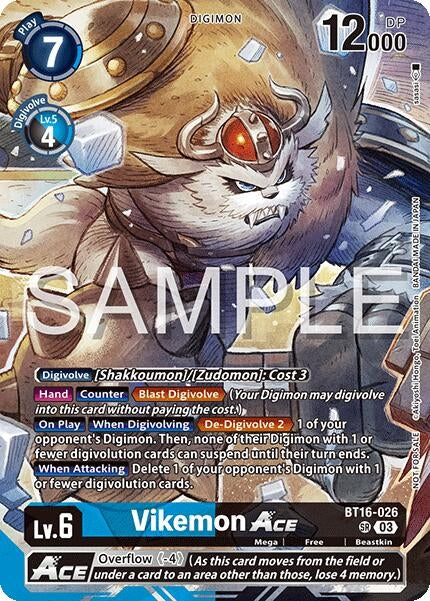 Image for Vikemon ACE (Cyber Eden Release Event Participant) (Cyber Eden) (BT16-026 SR) - Digimon Card Game