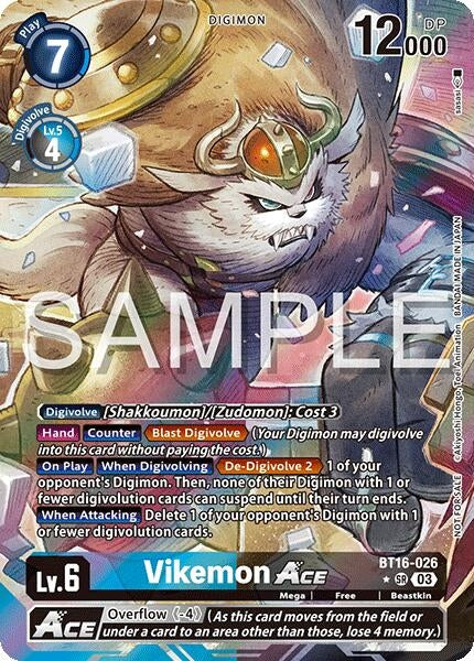 Image for Vikemon ACE (Cyber Eden Release Event Winner) (Cyber Eden) (BT16-026 SR) - Digimon Card Game