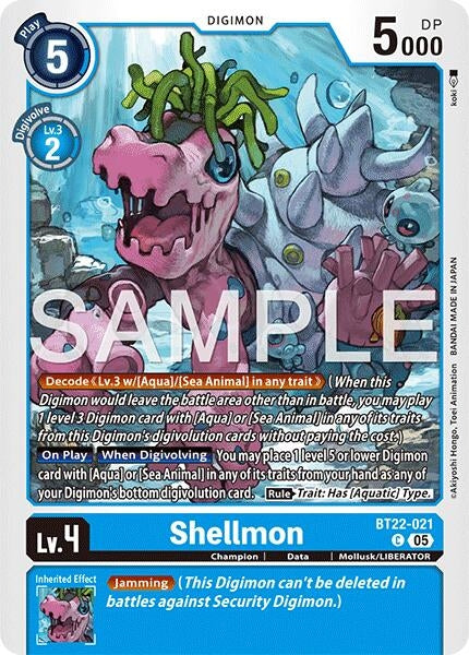 Image for Shellmon (Cyber Eden) (BT22-021 C) - Digimon Card Game