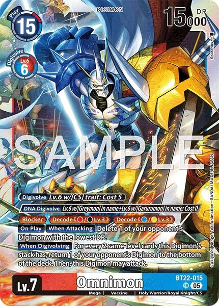 Image for Omnimon (Cyber Eden) (BT22-015 SR) - Digimon Card Game