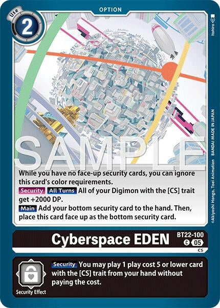 Image for Cyberspace EDEN (Cyber Eden) (BT22-100 C) - Digimon Card Game