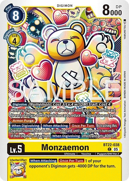 Image for Monzaemon (Cyber Eden) (BT22-038 C) - Digimon Card Game