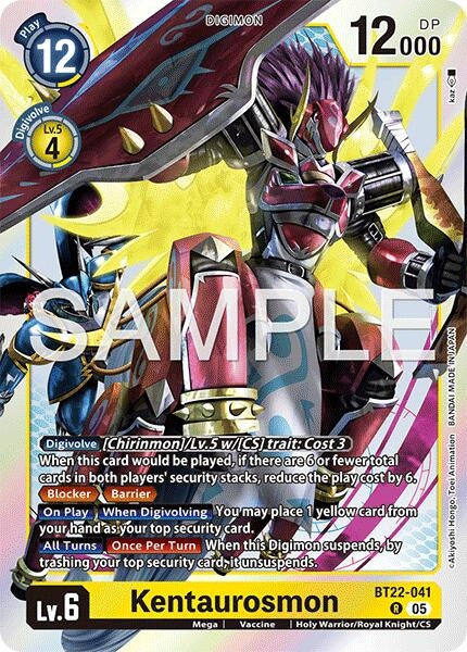 Image for Kentaurosmon (Cyber Eden) (BT22-041 R) - Digimon Card Game