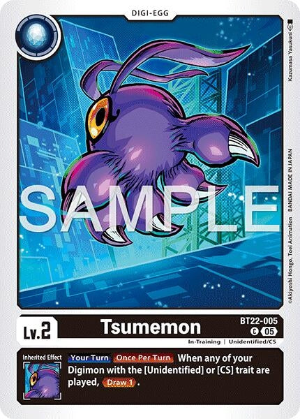 Image for Tsumemon (Cyber Eden) (BT22-005 C) - Digimon Card Game