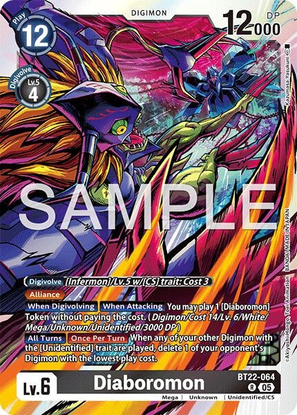 Image for Diaboromon (Cyber Eden) (BT22-064 R) - Digimon Card Game