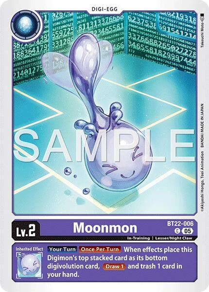 Image for Moonmon (Cyber Eden) (BT22-006 C) - Digimon Card Game