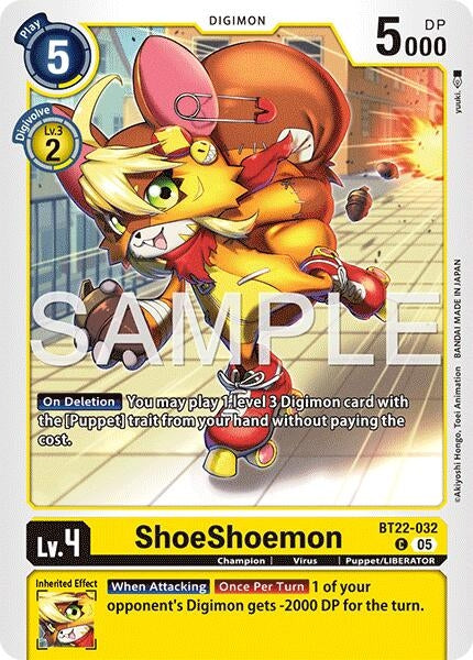 Image for ShoeShoemon (Cyber Eden) (BT22-032 C) - Digimon Card Game