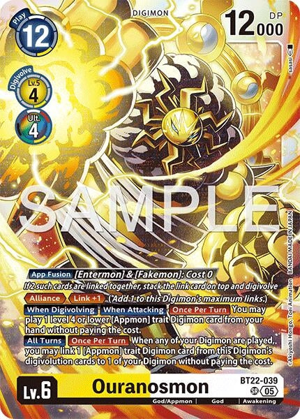 Image for Ouranosmon (Cyber Eden) (BT22-039 SR) - Digimon Card Game