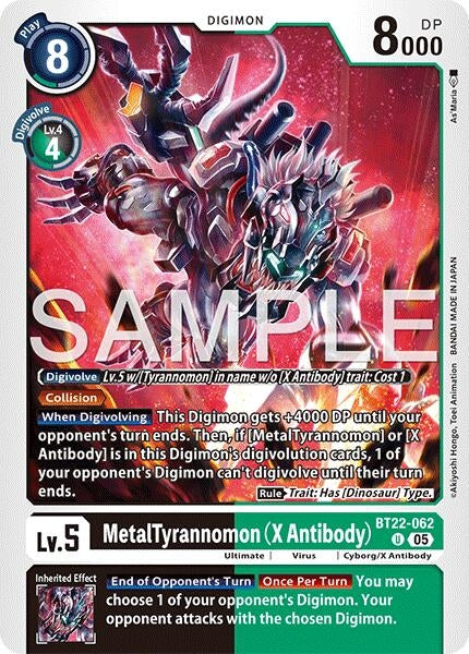 Image for MetalTyrannomon (X Antibody) (Cyber Eden) (BT22-062 U) - Digimon Card Game