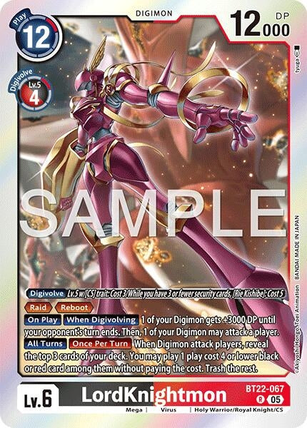 Image for LordKnightmon (Cyber Eden) (BT22-067 R) - Digimon Card Game