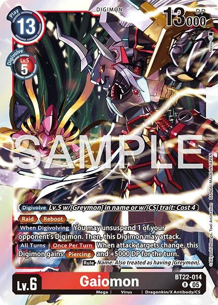 Image for Gaiomon (Cyber Eden) (BT22-014 R) - Digimon Card Game