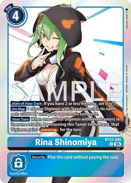 Image for Rina Shinomiya (Cyber Eden) (BT22-085 R) - Digimon Card Game